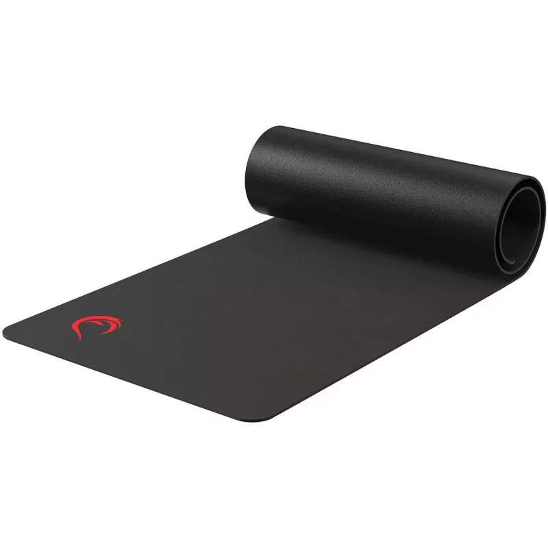 Alfombrilla de escritorio gaming Rampage Pulsar XL 30x80cm, alfombrilla de teclado y ratón, negra, bordes cosidos