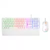 Conjunto de teclado y ratón con cable Rampage Fortuna blanco