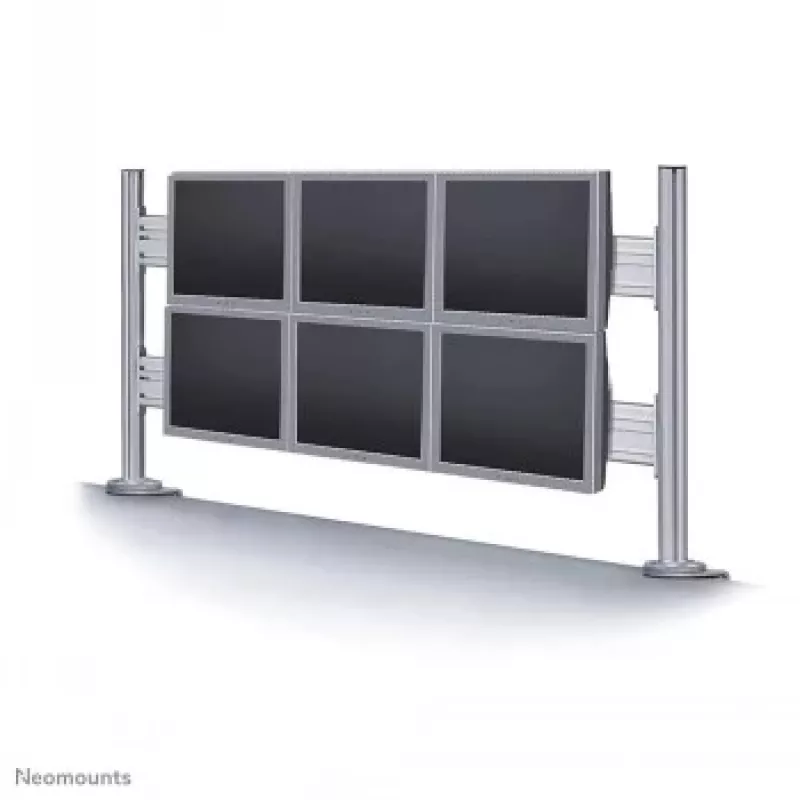 Barra de escritorio para pantalla plana NEOMOUNTS NEWSTAR para 6 pantallas (70 x 130 cm) 10-24 plata