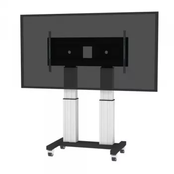 Soporte de suelo móvil motorizado NEOMOUNTS NEWSTAR para pantallas de 70-120 pulgadas, VESA 300x200 a 1200x600, plata
