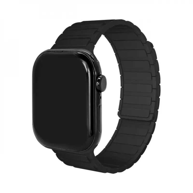 Correa de silicona para reloj Mobilize - magnética - para Apple 38/40/41mm - negra