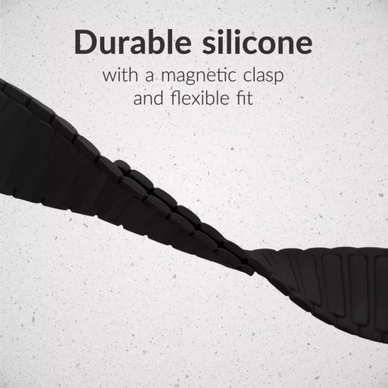 Correa de silicona Mobilize - magnética - para Apple 42/44/45/49mm - negra