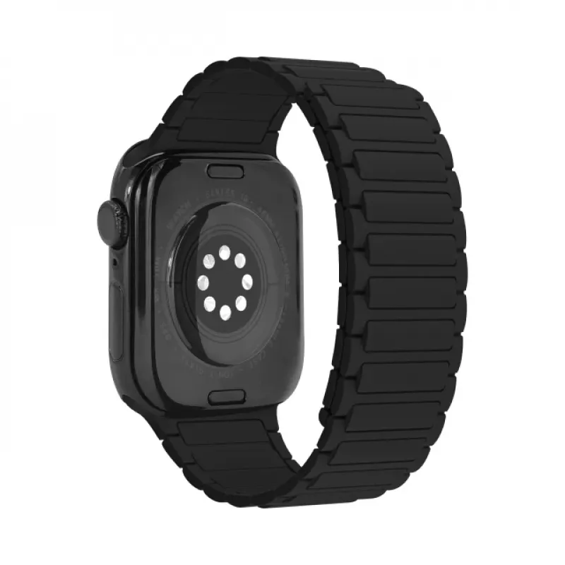 Correa de silicona Mobilize - magnética - para Apple 42/44/45/49mm - negra