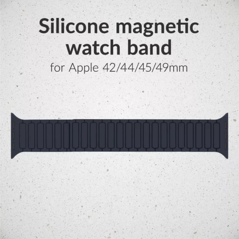 Correa de silicona para reloj Mobilize - magnética - para Apple 42/44/45/49mm - azul