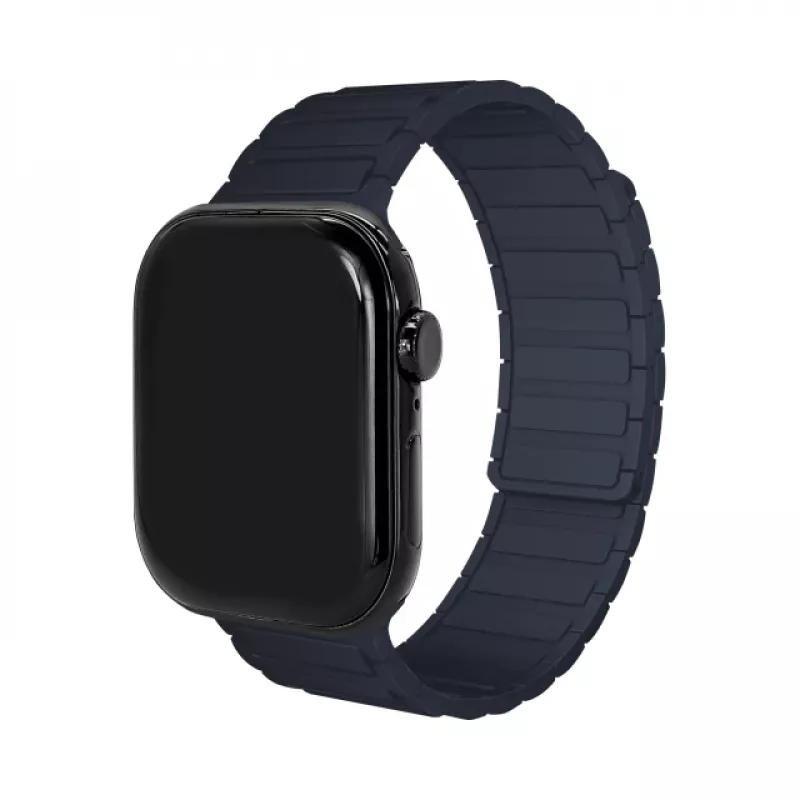 Correa de silicona para reloj Mobilize - magnética - para Apple 42/44/45/49mm - azul