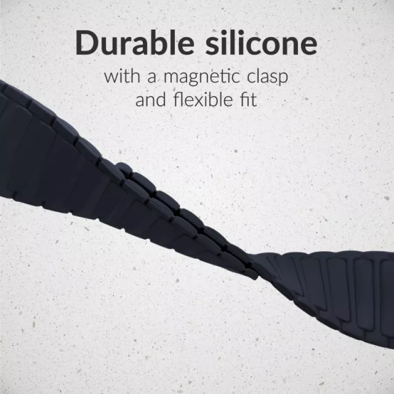 Correa de silicona para reloj Mobilize - magnética - para Apple 42/44/45/49mm - azul