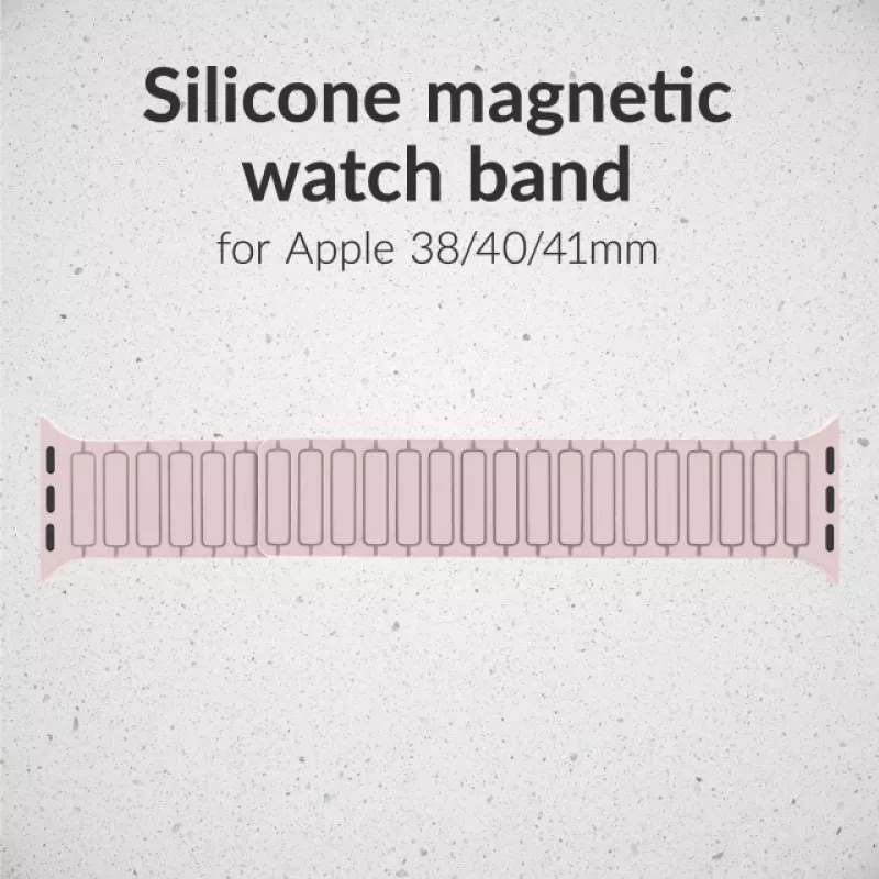 Correa de silicona para reloj Mobilize - magnética - para Apple 38/40/41mm - rosa