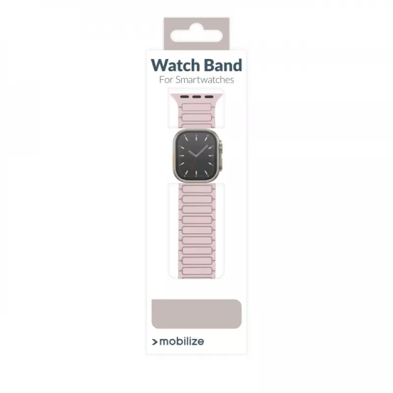 Correa de silicona para reloj Mobilize - magnética - para Apple 38/40/41mm - rosa
