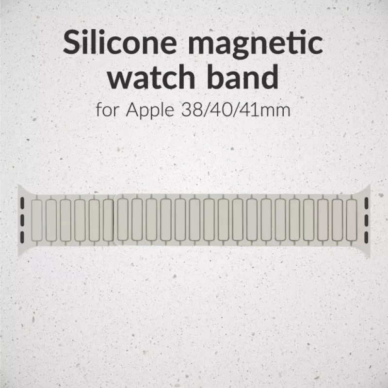 Correa de silicona Mobilize - magnética - para Apple 38/40/41 mm - Starlight