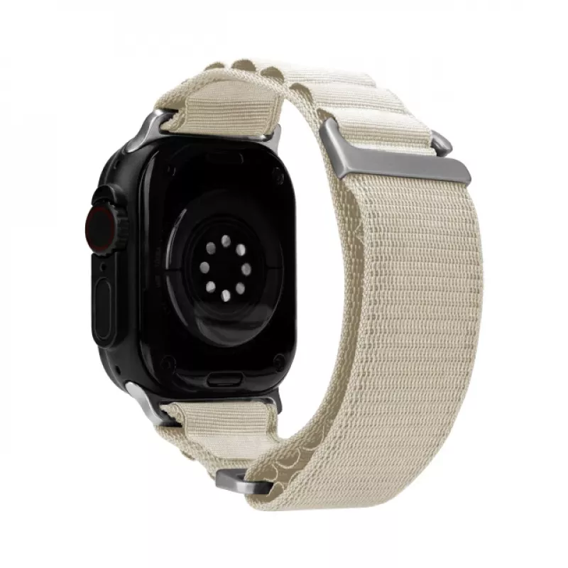 Correa de nailon para reloj Mobilize - Alpine - conector de titanio - para Apple 38/40/41mm - Starlight