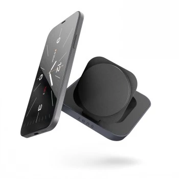 ZENS cargador magnético de mesita de noche - soporte de carga inalámbrica de 20W para iPhone y AirPods (negro)