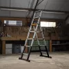 Batavia 7065240 escalera telescópica 205 cm, carga 150 kg, aluminio anodizado, plata/negro