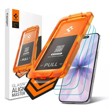 Spigen Glas.tR AlignMaster Slim pack de 3 protector de pantalla de cristal templado para Apple iPhone 17