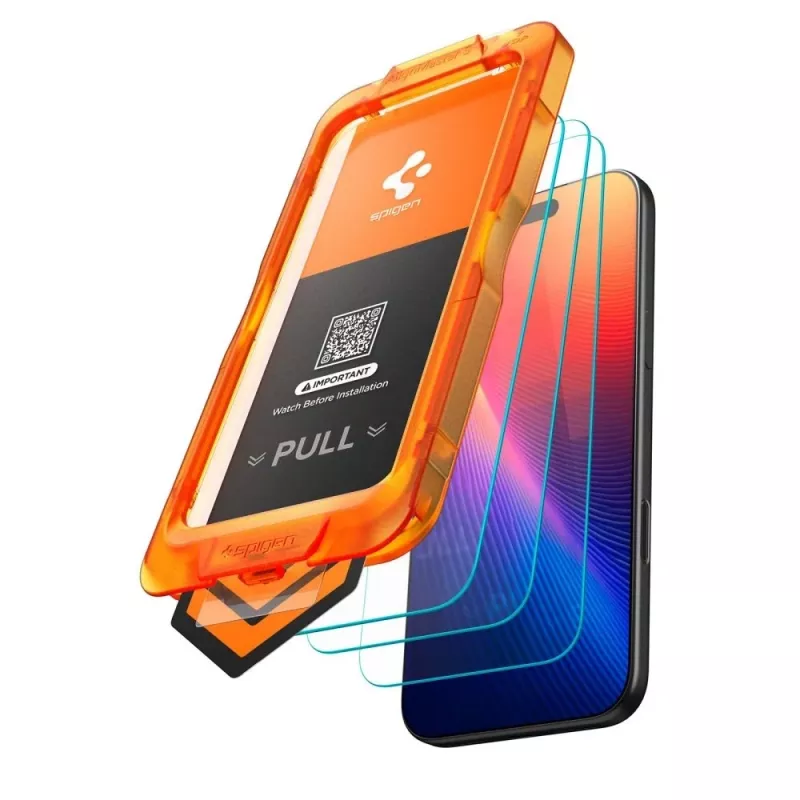 Spigen Glas.tR AlignMaster Slim pack de 3 protector de pantalla de cristal templado para Apple iPhone 17