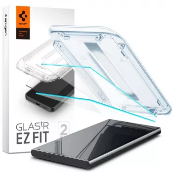 Spigen Protector de pantalla de cristal templado Glas.tR EZ Fit para Samsung Galaxy S24 Ultra - Pack de 2