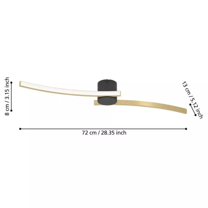 EGLO AIETA lámpara de techo LED 12W 1200lm 3000K blanco