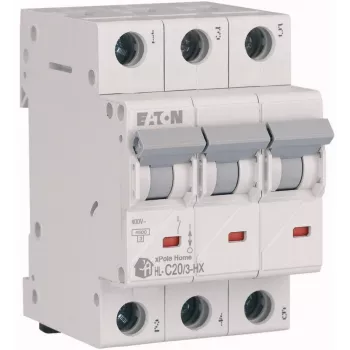EATON HN-C20/3 Interruptor automático magnetotérmico MCB, 20A, 3 polos, curva C, 6kA