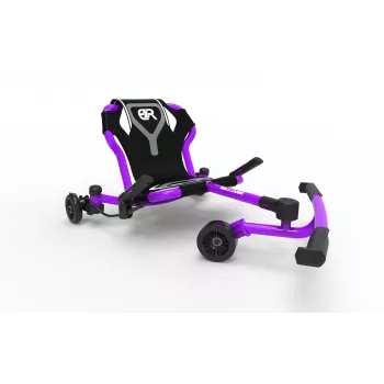 Go-kart de derrape de propulsión por pies EzyRoller Drifter X para niños de 4-14 años Lila