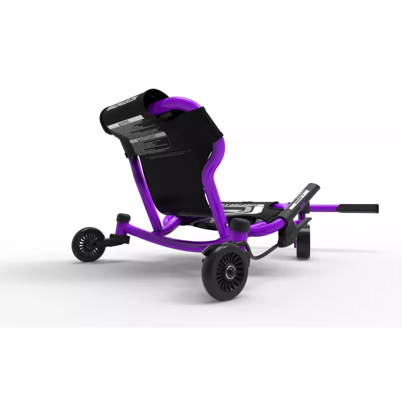 Go-kart de derrape de propulsión por pies EzyRoller Drifter X para niños de 4-14 años Lila