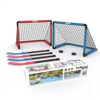 Set de hockey EzyRoller EZ-HOCKEY para 4 jugadores (porterías, palos, discos)