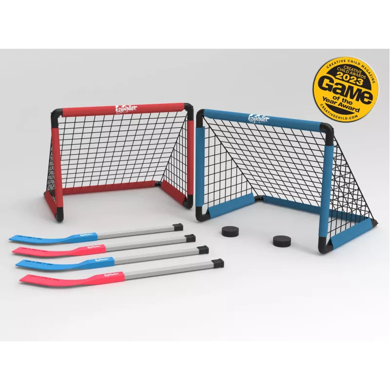 Set de hockey EzyRoller EZ-HOCKEY para 4 jugadores (porterías, palos, discos)