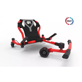 Go-kart montable EzyRoller Spinner X - propulsión por piernas con giro 360° - Rojo