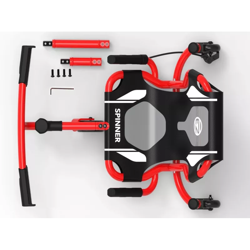 Go-kart montable EzyRoller Spinner X - propulsión por piernas con giro 360° - Rojo