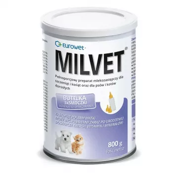 EUROWET Milvet Sustituto de leche para perros y gatos - 800g