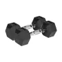 REBEL ACTIVE Mancuernas de hierro fundido con recubrimiento de goma 2x5 kg