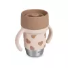 Beaba BigLove Vaso de entrenamiento de acero inoxidable 360° 250 ml Rosa