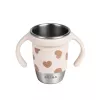 Beaba BigLove Vaso de entrenamiento de acero inoxidable 360° 250 ml Rosa