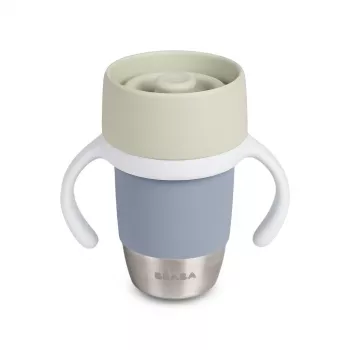 Beaba Vaso de entrenamiento de acero inoxidable 360° Pebble Grey