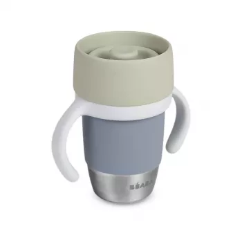 Beaba Vaso de entrenamiento de acero inoxidable 360° Pebble Grey