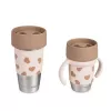 Beaba Mini & Me BigLove Set de vasos de acero inoxidable para madre e hijo Vaso de entrenamiento 360° 2 piezas