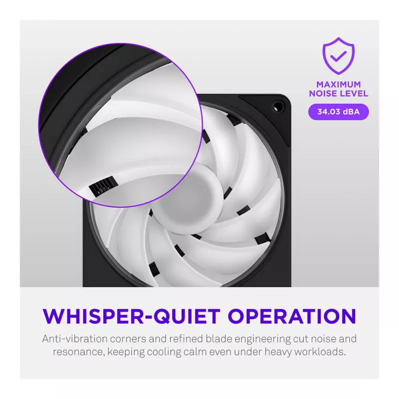 NZXT F140 RGB 140mm Black ventilador