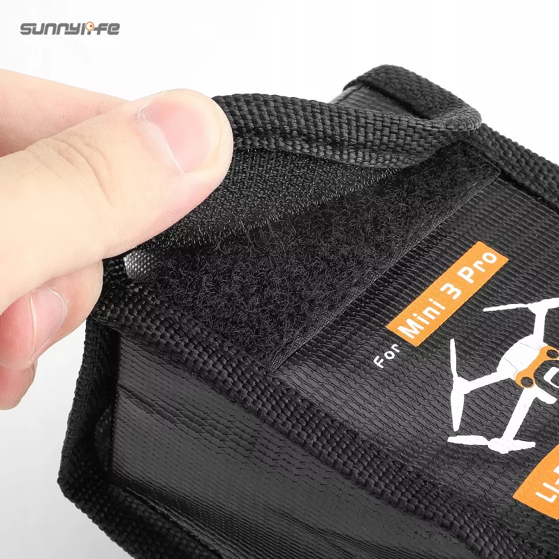 SUNNYLIFE Bolsa de transporte de baterías para DJI Mini 3 Pro / Mini 4 Pro - Para 3 baterías Li-Po (Negro)