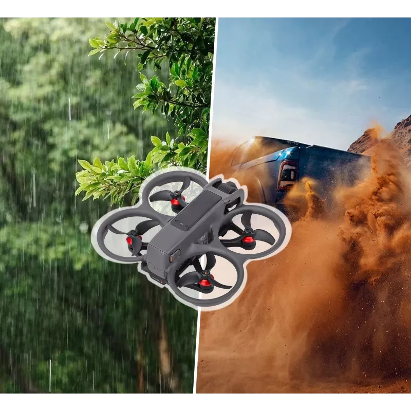 4x cubiertas protectoras de motor SUNNYLIFE para dron DJI Avata 2 - silicona antipolvo antirrayaduras anticolisión - negro