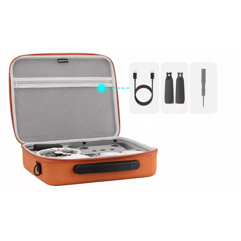 Maletín rígido XL SUNNYLIFE para dron DJI Flip y mando - naranja