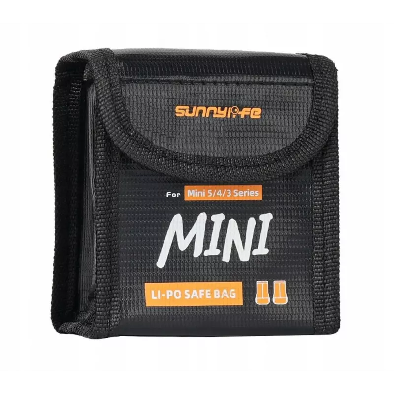 Bolsa de seguridad ignífuga para baterías SUNNYLIFE para 2x baterías DJI Mini 5/4/3 Pro / Mini 3 / Lito 1 / Lito X1
