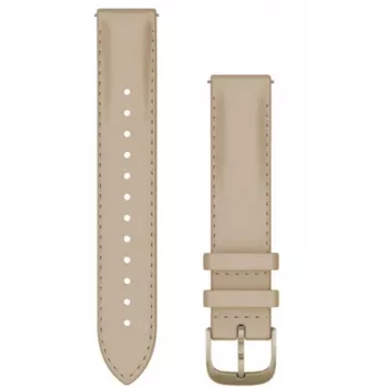 Correa de cuero Garmin Quick Release 18mm Light Sand con cierre Cream Gold 010-12932-60