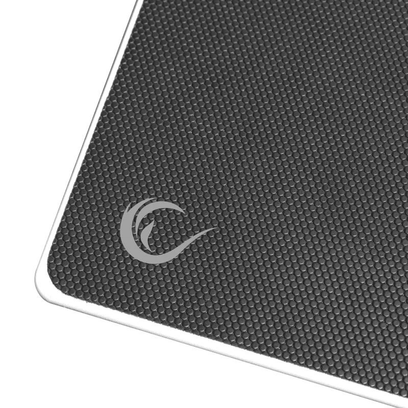Alfombrilla de ratón Rampage Vision Glass XL 450x400 mm cristal templado micrograbado negra