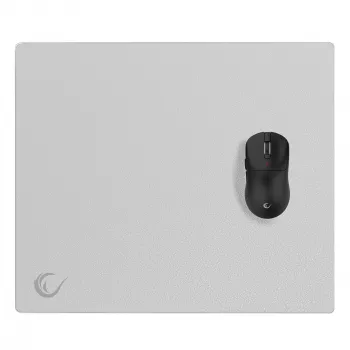 Alfombrilla de ratón Rampage Vision Glass XL 450 × 400 mm micrograbada gris