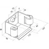 Tope de entrada para puerta corredera PSG 80x80mm gris antracita RAL 7016