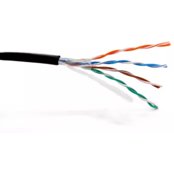 GETFORT PREMIUM Cable de red Cat.5e U/UTP para exterior resistente a los rayos UV 500m Negro