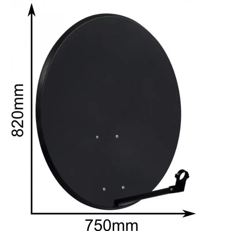 Antena parabólica offset CORAB COR-800SAE-C 80 cm, antracita