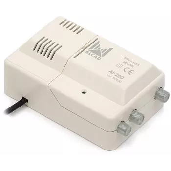Alcad AI-200 Amplificador interior de banda ancha VHF-UHF 1 entrada 2 salidas