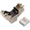 SOLARIX Módulo keystone Cat.6 STP RJ45, IDC sin herramientas, negro
