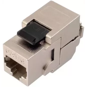 SOLARIX Módulo keystone Cat.6 STP RJ45, IDC sin herramientas, negro
