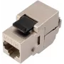 SOLARIX Módulo keystone Cat.6 STP RJ45, IDC sin herramientas, negro