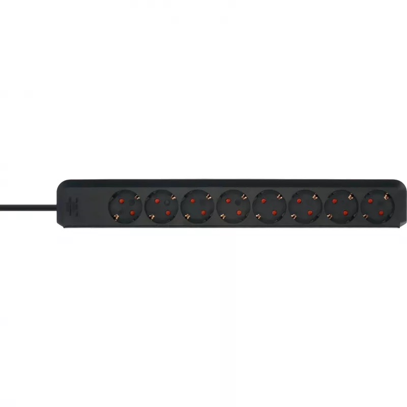 Brennenstuhl Eco-Line Regleta de enchufes 8 tomas Negra H05 - Regleta de enchufes